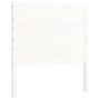 Weißer Massivholzbettrahmen mit Kopfteil 100x200 cm von , Betten und Lattenroste - Ref: Foro24-3192742, Preis: 144,87 €, Raba...