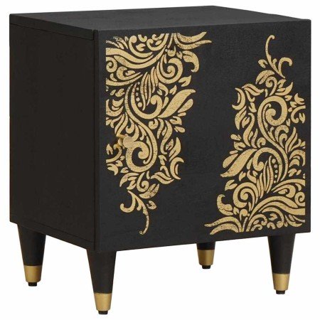 Cabinet de noche con puerta Negro 40 x 33 x 46 cm en Mesitas de noche | Comprar online en Foro24