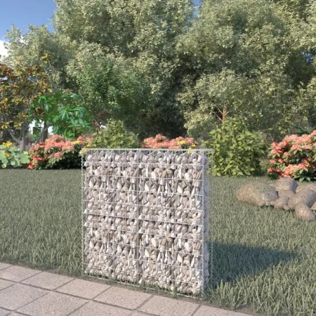 Muro de gaviones con cubiertas acero galvanizado 80x20x100 cm de vidaXL, Paneles de vallas - Ref: Foro24-143577, Precio: 47,0...