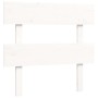 Weißer Massivholzbettrahmen mit Kopfteil 100x200 cm von , Betten und Lattenroste - Ref: Foro24-3193262, Preis: 122,13 €, Raba...