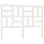 Bettkopfteil aus massivem weißem Kiefernholz, 141 x 4 x 104 cm von , Kopf- und Fußteile - Ref: Foro24-818186, Preis: 58,50 €,...