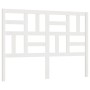 Solid white pine wood bed headboard 141x4x104 cm by , Headboards and footboards - Ref: Foro24-818186, Price: 59,30 €, Discoun...