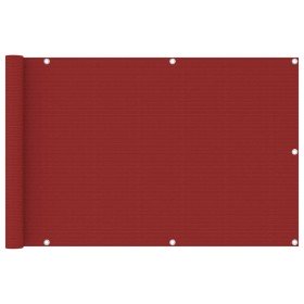 Toldo para balcón HDPE rojo 90x400 cm