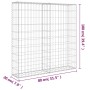 Gabionenwand mit verzinkten Stahlabdeckungen 80x20x100 cm von vidaXL, Zaunpaneele - Ref: Foro24-143577, Preis: 46,68 €, Rabat...
