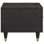 Mesa de Café Negro 80 x 50 x 40 cm Madera de mango maciza en Mesas de centro | Comprar online en Foro24