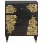 Cabinet de noche con puerta con cajón Negro 50 x 33 x 60 cm en Mesitas de noche | Comprar online en Foro24