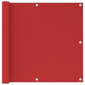 Toldo para balcón HDPE rojo 90x500 cm