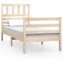 Kleines Einzelbettgestell aus Massivholz, 75 x 190 cm von , Betten und Lattenroste - Ref: Foro24-3101048, Preis: 91,73 €, Rab...