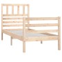 Small solid wood single bed frame 75x190 cm by , Beds and slatted bases - Ref: Foro24-3101048, Price: 92,94 €, Discount: %