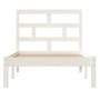 Weißer Einzelbettrahmen aus Massivholz, 90 x 190 cm von , Betten und Lattenroste - Ref: Foro24-3101184, Preis: 94,14 €, Rabat...