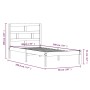 Weißer Einzelbettrahmen aus Massivholz, 90 x 190 cm von , Betten und Lattenroste - Ref: Foro24-3101184, Preis: 94,14 €, Rabat...