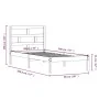 White solid wood single bed frame 90x190 cm by , Beds and slatted bases - Ref: Foro24-3101184, Price: 92,94 €, Discount: %