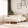 Solid pine wood bed frame 140x190 cm by , Beds and slatted bases - Ref: Foro24-3101263, Price: 125,78 €, Discount: %