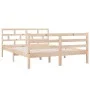 Solid pine wood bed frame 140x190 cm by , Beds and slatted bases - Ref: Foro24-3101263, Price: 125,78 €, Discount: %