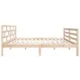 Solid pine wood bed frame 140x190 cm by , Beds and slatted bases - Ref: Foro24-3101263, Price: 125,78 €, Discount: %