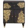 Cabinet de noche con puerta con cajón Negro 50 x 33 x 60 cm en Mesitas de noche | Comprar online en Foro24