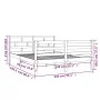 Solid pine wood bed frame 140x190 cm by , Beds and slatted bases - Ref: Foro24-3101263, Price: 125,78 €, Discount: %
