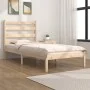 Solid pine wood bed frame 90x190 cm by , Beds and slatted bases - Ref: Foro24-3103613, Price: 79,47 €, Discount: %