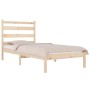 Solid pine wood bed frame 90x190 cm by , Beds and slatted bases - Ref: Foro24-3103613, Price: 81,58 €, Discount: %