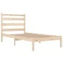 Solid pine wood bed frame 90x190 cm by , Beds and slatted bases - Ref: Foro24-3103613, Price: 79,47 €, Discount: %