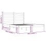 Solid pine wood bed frame 160x200 cm by , Beds and slatted bases - Ref: Foro24-3103658, Price: 123,87 €, Discount: %