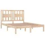 Solid pine wood bed frame 180x200 cm by , Beds and slatted bases - Ref: Foro24-3103948, Price: 147,26 €, Discount: %