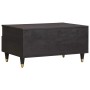 Mesa de Café Negro 80 x 54 x 40 cm Madera de mango maciza en Mesas de centro | Comprar online en Foro24