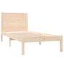 Solid wood bed frame 75x190 cm by , Beds and slatted bases - Ref: Foro24-3104113, Price: 104,35 €, Discount: %