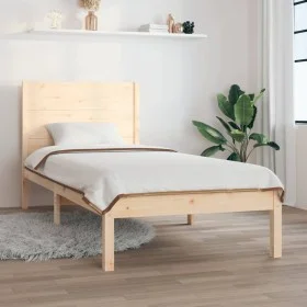 Estructura de cama madera maciza 90x190 cm de , Camas y somieres - Ref: Foro24-3104118, Precio: 87,64 €, Descuento: %
