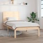 Solid wood bed frame 90x190 cm by , Beds and slatted bases - Ref: Foro24-3104118, Price: 90,02 €, Discount: %