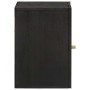 Armario de Pared Negro 38 x 33 x 48 cm Madera de mango maciza en Tocadores de baño | Comprar online en Foro24