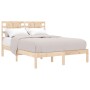 Solid wood double bed frame 135x190 cm by , Beds and slatted bases - Ref: Foro24-3104193, Price: 139,79 €, Discount: %