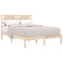 Solid wood double bed frame 135x190 cm by , Beds and slatted bases - Ref: Foro24-3104193, Price: 135,64 €, Discount: %