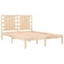 Estructura de cama de matrimonio madera maciza 135x190 cm de , Camas y somieres - Ref: Foro24-3104193, Precio: 135,60 €, Desc...