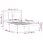 Solid wood double bed frame 135x190 cm by , Beds and slatted bases - Ref: Foro24-3104193, Price: 135,64 €, Discount: %