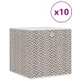 Cajas almacenaje plegables 10 uds no tejida marrón 32x32x32 cm en Cestas para almacenaje | Comprar online en Foro24