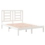 Kleines Doppelbettgestell aus weißem Massivholz, 120 x 190 cm von , Betten und Lattenroste - Ref: Foro24-3104319, Preis: 122,...