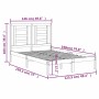 Kleines Doppelbettgestell aus weißem Massivholz, 120 x 190 cm von , Betten und Lattenroste - Ref: Foro24-3104319, Preis: 122,...