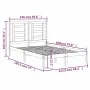 Small double bed frame white solid wood 120x190cm by , Beds and slatted bases - Ref: Foro24-3104319, Price: 120,83 €, Discoun...
