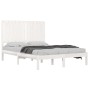 Estructura de cama doble pequeña madera maciza blanca 120x190cm de , Camas y somieres - Ref: Foro24-3104384, Precio: 121,52 €