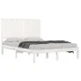Small double bed frame white solid wood 120x190cm by , Beds and slatted bases - Ref: Foro24-3104384, Price: 125,26 €, Discoun...