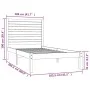 Estructura de cama de madera maciza 100x200 cm de , Camas y somieres - Ref: Foro24-3104598, Precio: 110,65 €, Descuento: %