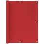 Toldo para balcón HDPE rojo 120x500 cm