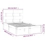 Estructura de cama de madera maciza 160x200 cm de , Camas y somieres - Ref: Foro24-3104683, Precio: 120,95 €, Descuento: %