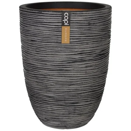 Capi Vase Nature Rib elegant low anthracite gray 46x58 cm KOFZ783 by Capi, Pots and planters - Ref: Foro24-424230, Price: 142...