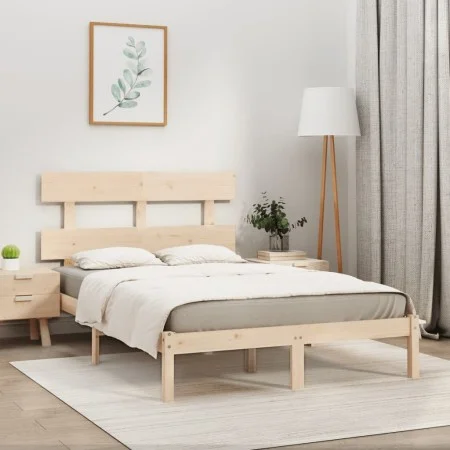 Solid wood bed frame 180x200 cm by , Beds and slatted bases - Ref: Foro24-3104688, Price: 129,23 €, Discount: %