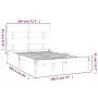 Solid wood bed frame 180x200 cm by , Beds and slatted bases - Ref: Foro24-3104688, Price: 129,23 €, Discount: %