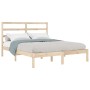Solid pine wood bed frame 140x190 cm by , Beds and slatted bases - Ref: Foro24-3104913, Price: 102,37 €, Discount: %