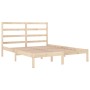 Solid pine wood bed frame 140x190 cm by , Beds and slatted bases - Ref: Foro24-3104913, Price: 102,37 €, Discount: %