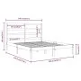 Bettgestell aus massivem Kiefernholz, 140 x 190 cm von , Betten und Lattenroste - Ref: Foro24-3104913, Preis: 101,10 €, Rabat...